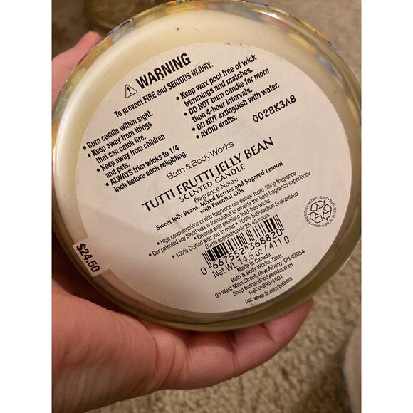 bath and body works happy Easter tutti frutti jelly bean candles 2x - Picture 3 of 3